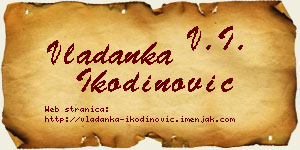 Vladanka Ikodinović vizit kartica